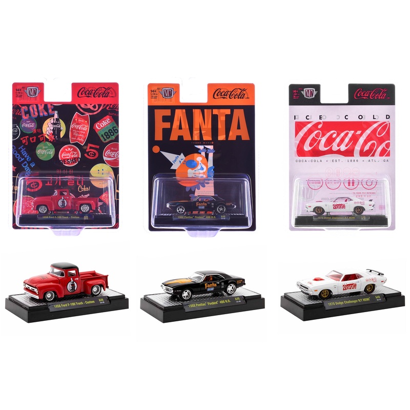 “Sodas” Set of 3 pieces Release 49 Limited Edition to 10000 pieces Worldwide 1/64 Diecast Model Cars by M2 Machines