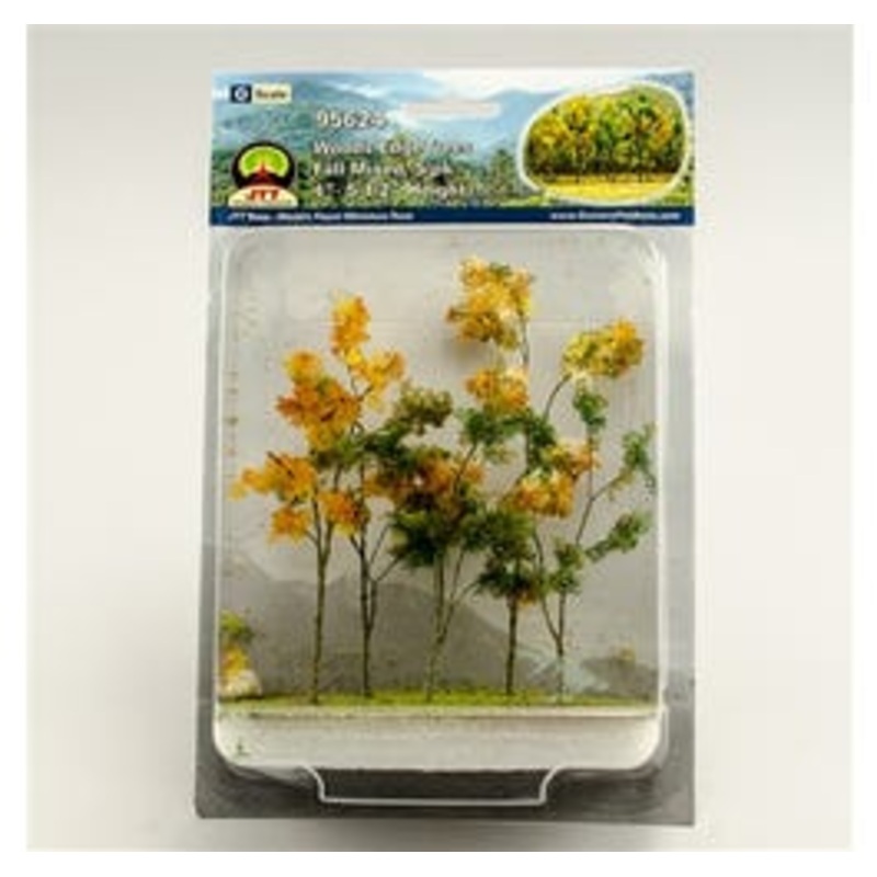 JTT 95624 O Woods Edge Trees, Fall Mixed, 4″ to 5.5″, 5/pk
