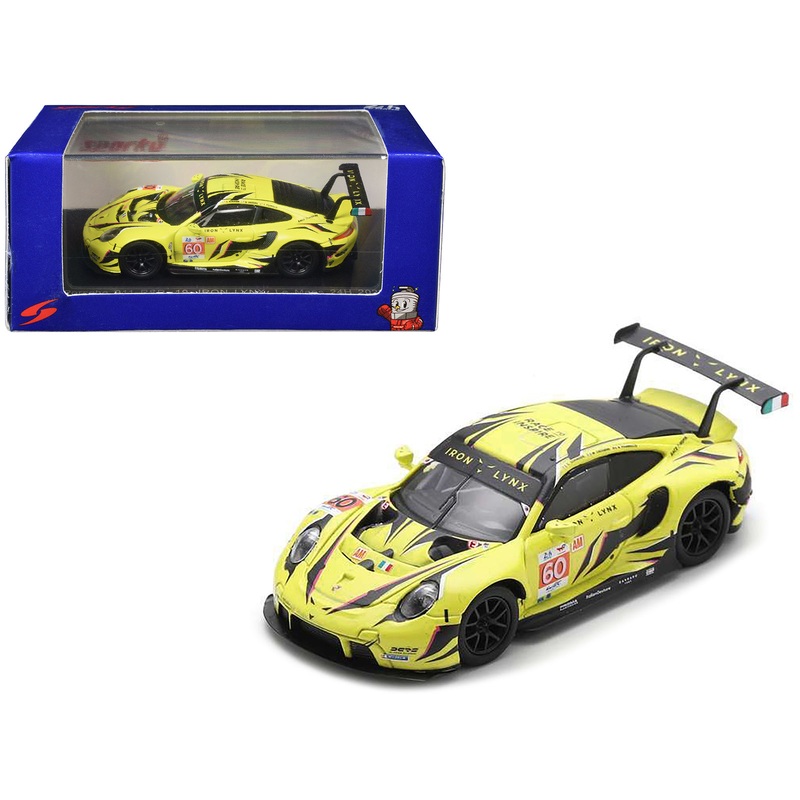 Porsche 911 RSR-19 #60 Matteo Cressoni – Alessio Picariello – Claudio Schiavoni “Iron Lynx” “24 Hours of Le Mans” (2023) 1/64 Diecast Model Car by Sparky