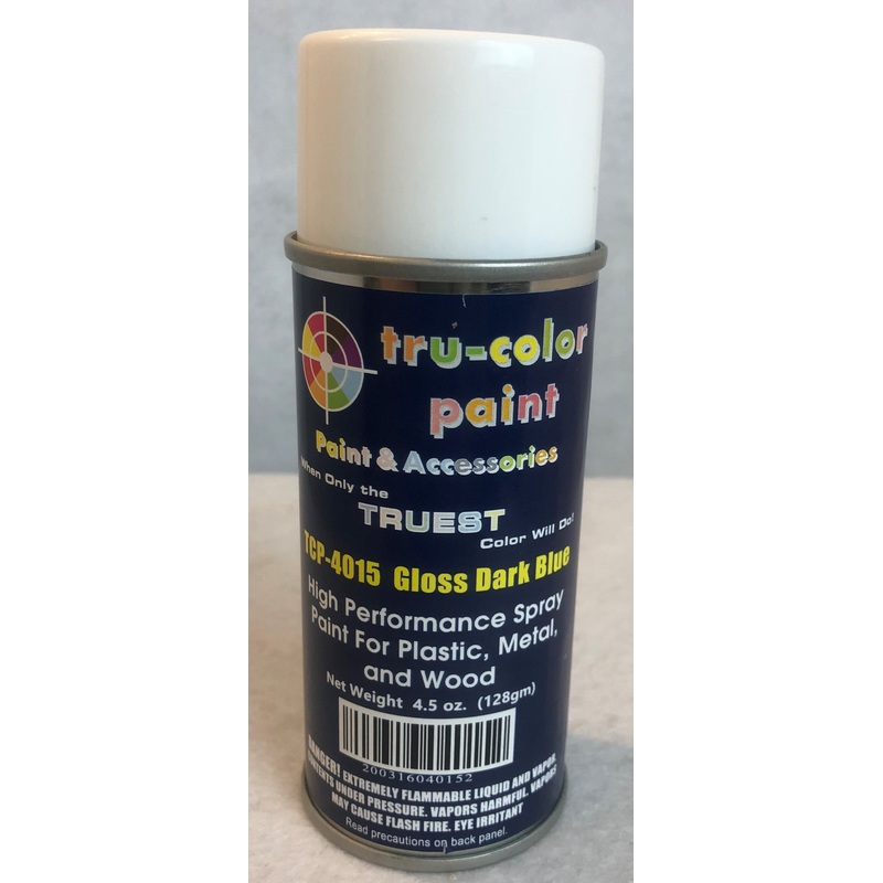 Tru Color TCP-4015 Gloss Dark Blue, Spray Can, 4.5 ounce, Plastic, Metal and Wood
