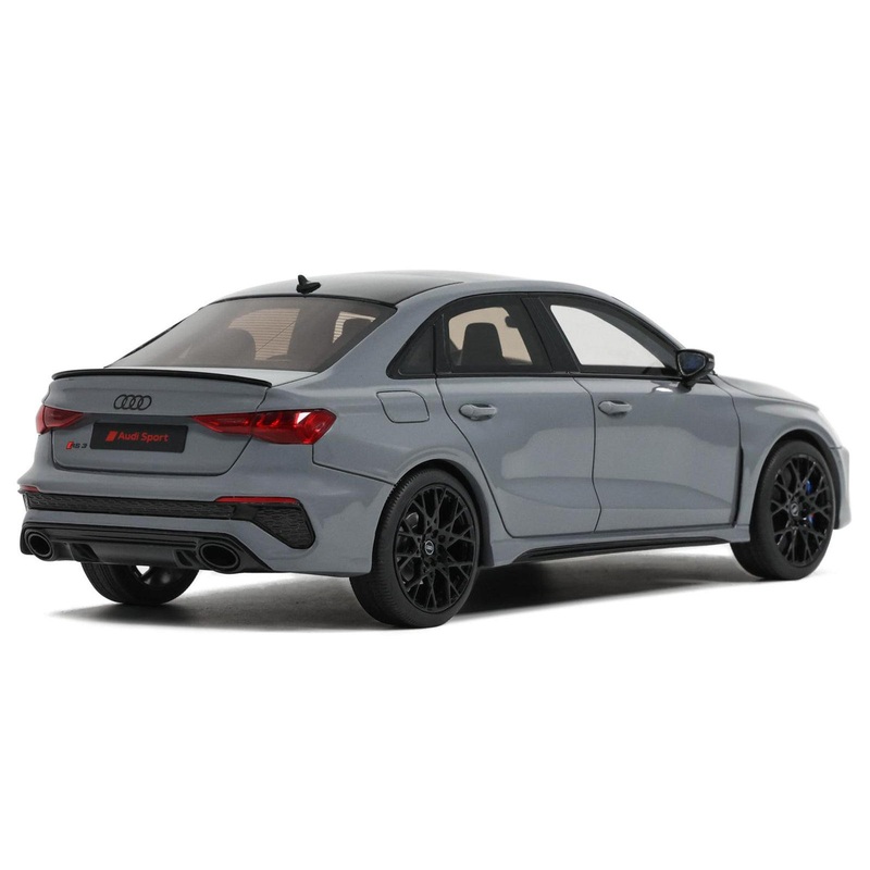 2022 Audi RS 3 Sedan Performance Edition Nargo Gray with Sunroof 1/18 Model Car by GT Spirit