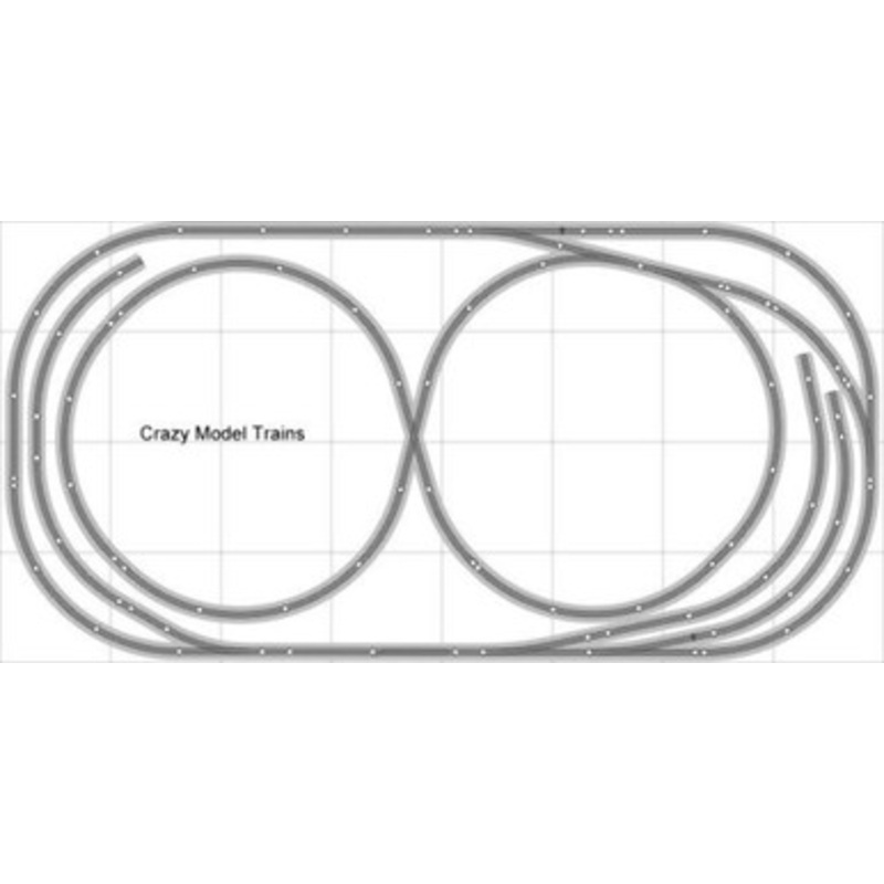 Bachmann E-Z Track Train Layout #007D Train Set HO Scale 4′ X 8′ DCC Switches