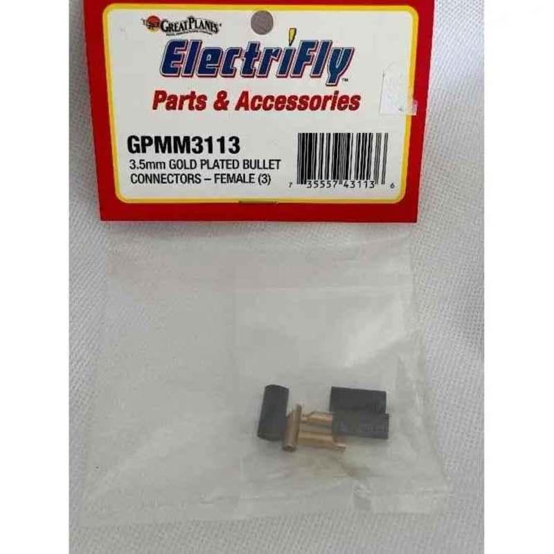Great Planes Gold Plate Bullet Connector Fem 3.5mm (3)