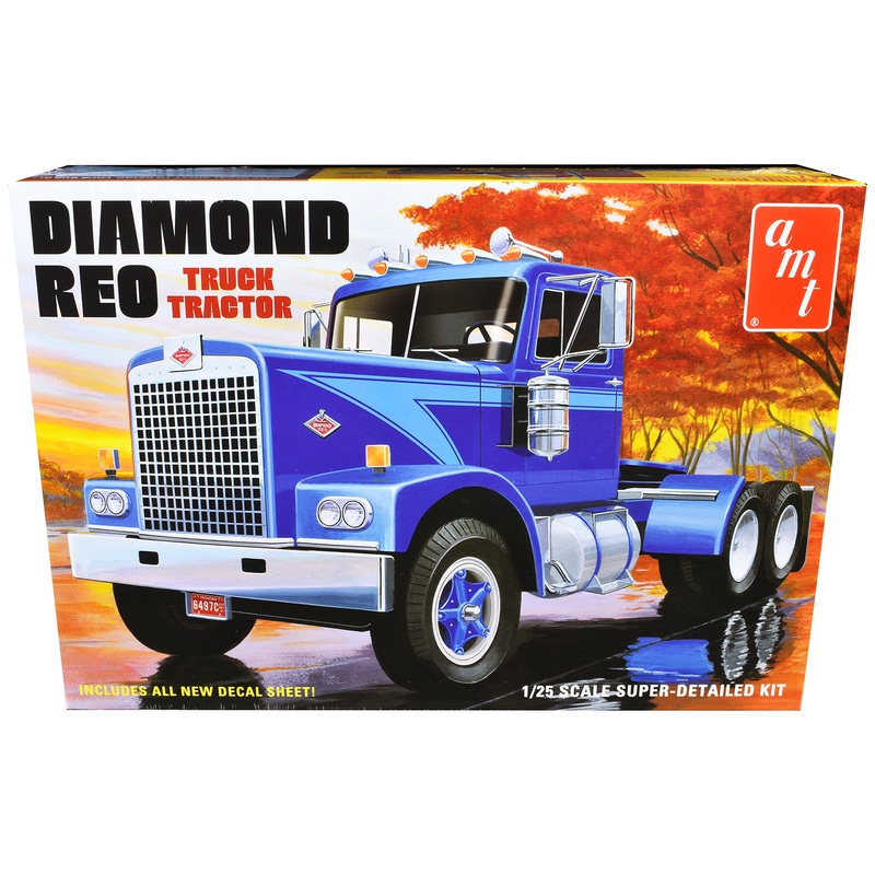 Skill 3 Model Kit Diamond Reo Truck Tractor 1/25 Scale Model by AMT