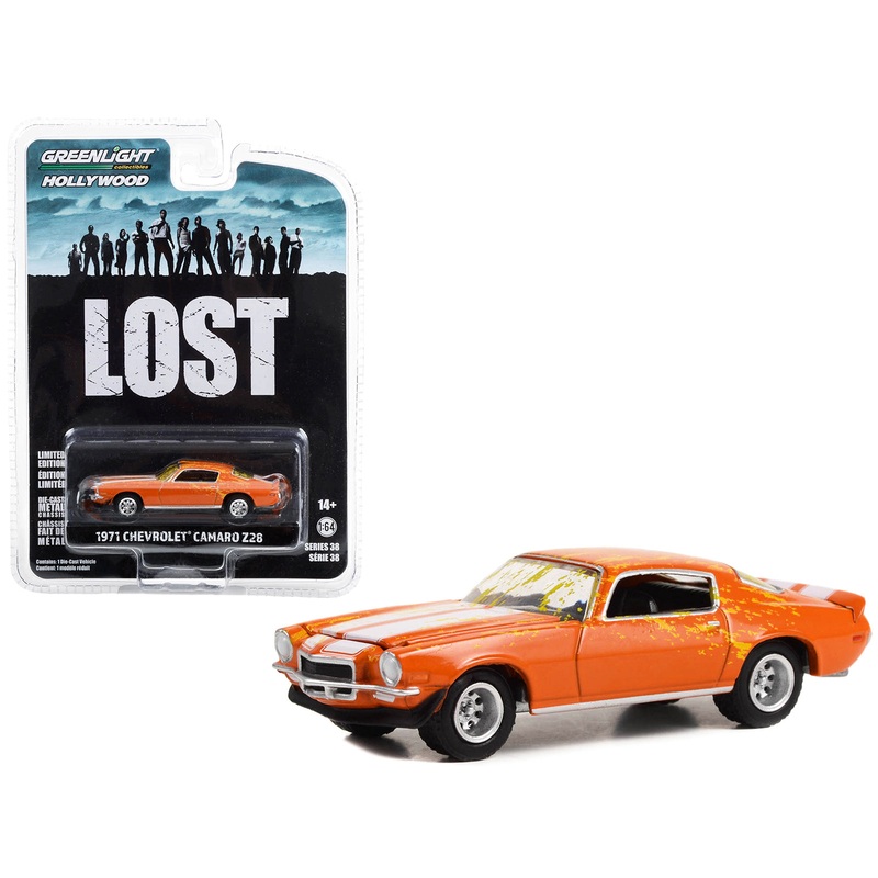 1971 Chevrolet Camaro Z/28 Orange with White Stripes (Dirty Version) “Lost” (2004-2010) TV Series “Hollywood Series” Release 38 1/64 Diecast Model Car by Greenlight