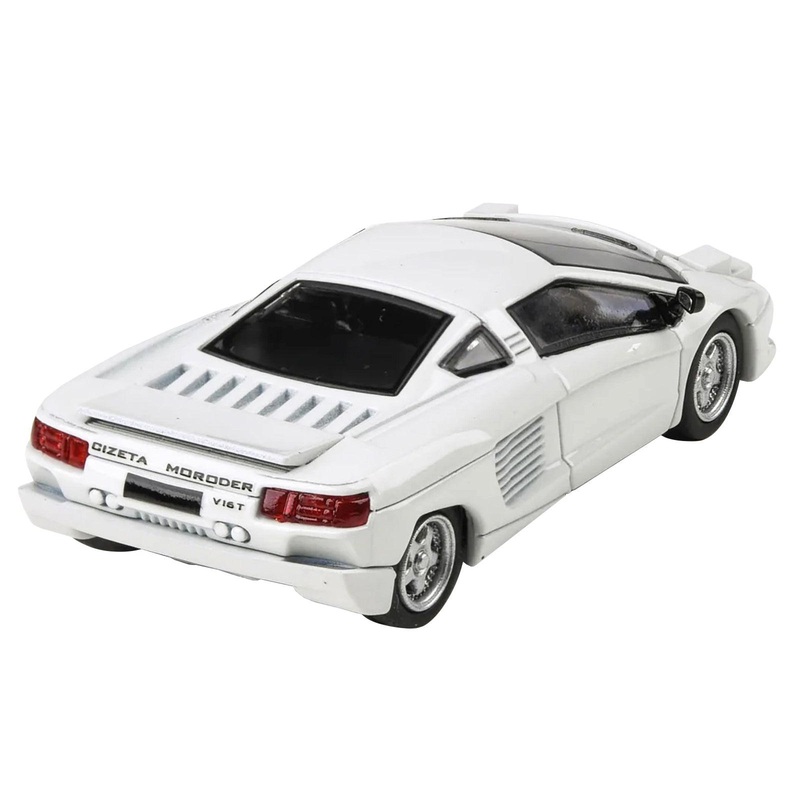 1991 Cizeta V16T Pearlescent White Metallic 1/64 Diecast Model Car by Paragon Models