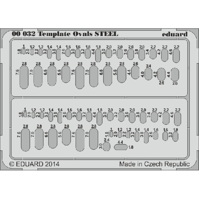 Eduard –  Template Ovals STEEL (00032)
