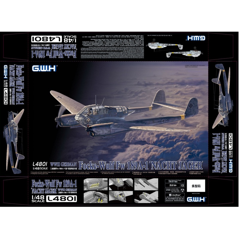 Great Wall Hobby – 1/48 WWII German FW 189A-1 Night Fighter