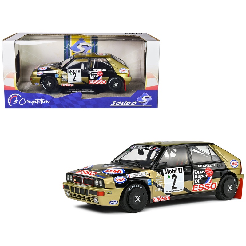 Lancia Delta HF Integrale #2 Yves Loubet – Jean-Marc Andrie 3rd Place “ADAC Rallye Deutschland” (1989) “Competition” Series 1/18 Diecast Model Car by Solido