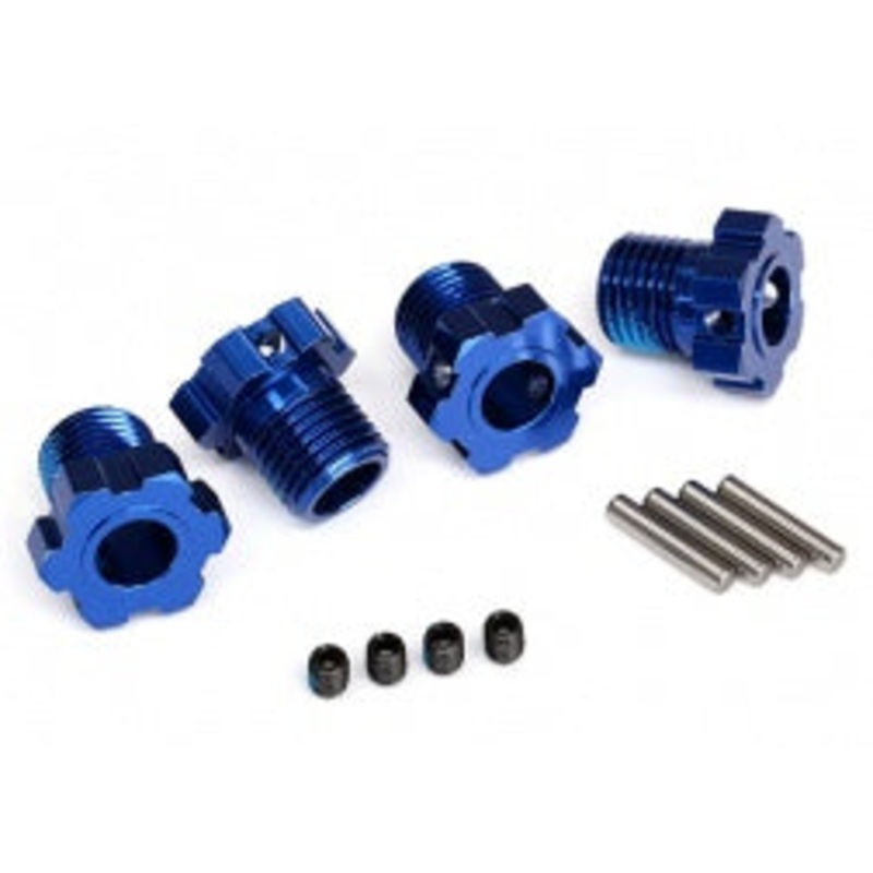 Traxxas – 8654 – Wheel Hubs 17mm Blue (4) (E-RE)