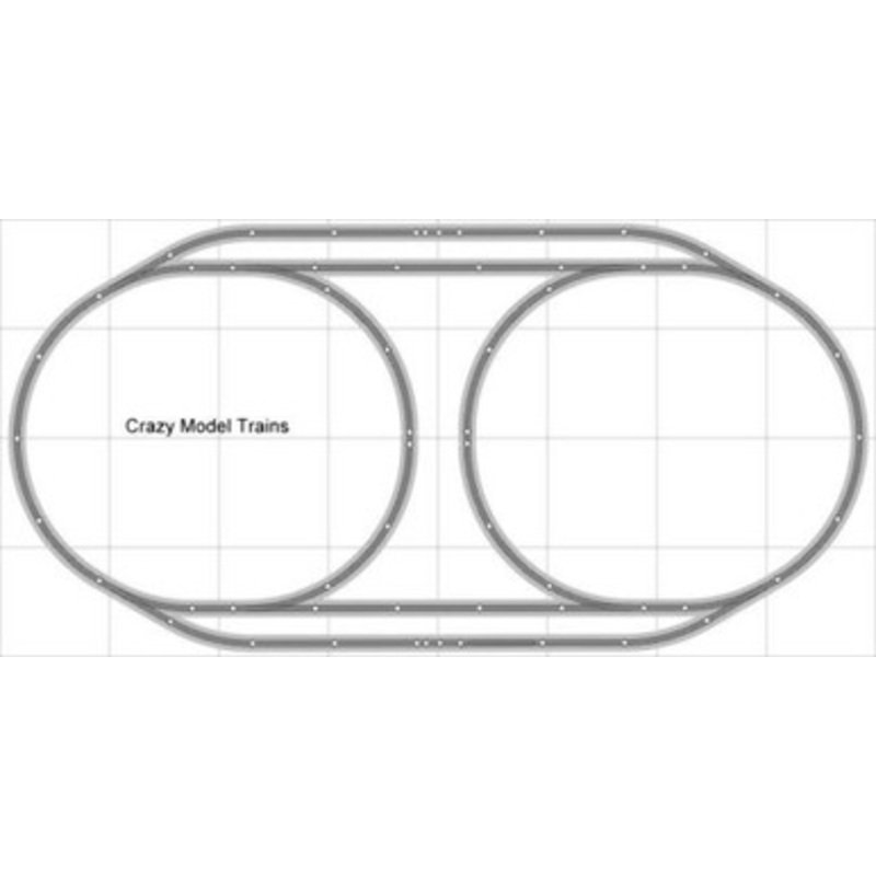 Bachmann E-Z Track Train Layout #004D Train Set HO Scale 4′ X 8′ DCC Switches