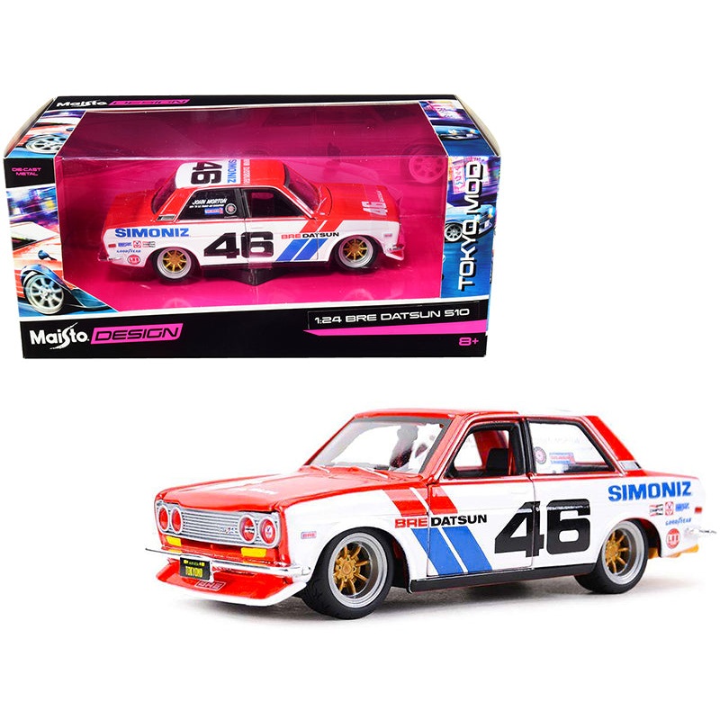 Datsun 510 #46 “Simoniz” BRE (Brock Racing Enterprises) “Tokyo Mod” 1/24 Diecast Model Car by Maisto