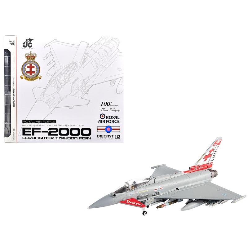 Eurofighter Typhoon FGR4 EF-2000 Aircraft “No.41(R) Squadron 100th Anniversary” (2016) British Royal Air Force 1/72 Diecast Model by JC Wings
