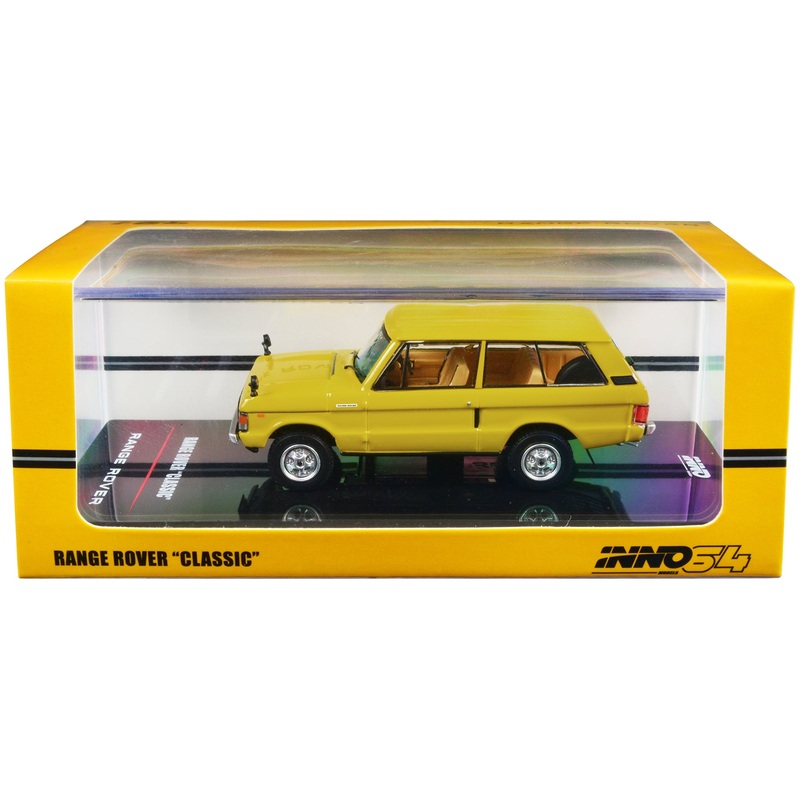 Land Rover “Classic” RHD (Right Hand Drive) Sanglow Yellow 1/64 Diecast Model Car by Inno Models