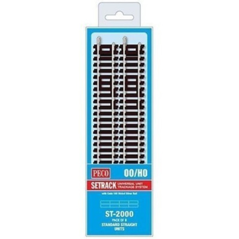 Peco ST-2000 HO Scale 6 5/8″ STRT N/S CD 100