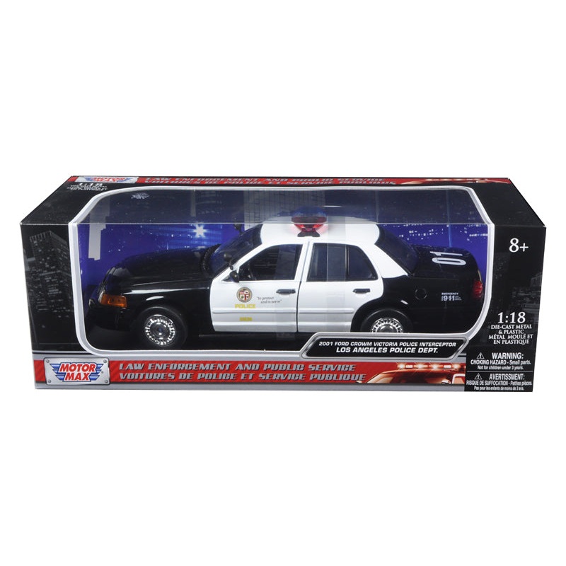 2001 Ford Crown Victoria Los Angeles Police Department LAPD Car 1/18 Diecast Car Model by Motormax