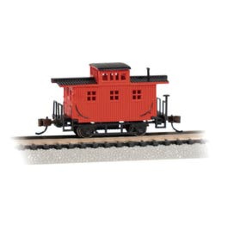 Bachmann 15758  N Old Time Caboose – PAINTED, UNLETTERED – RED