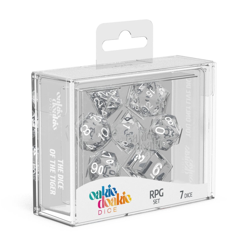 Oakie Doakie Dice – RPG Set Translucent Clear (7)