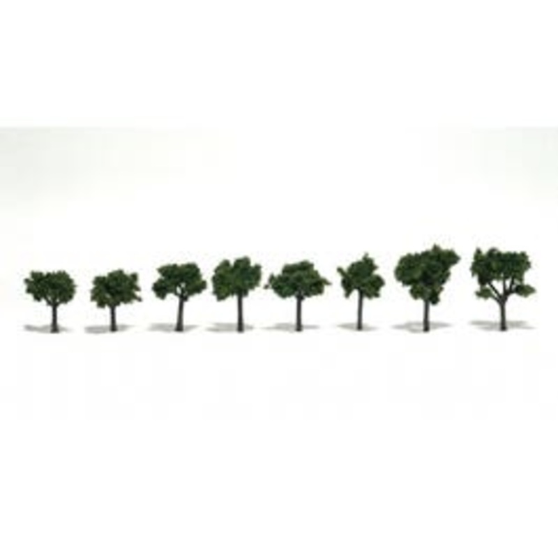 Woodland Scenics TR1501 8 Deciduous Trees (Medium Green)