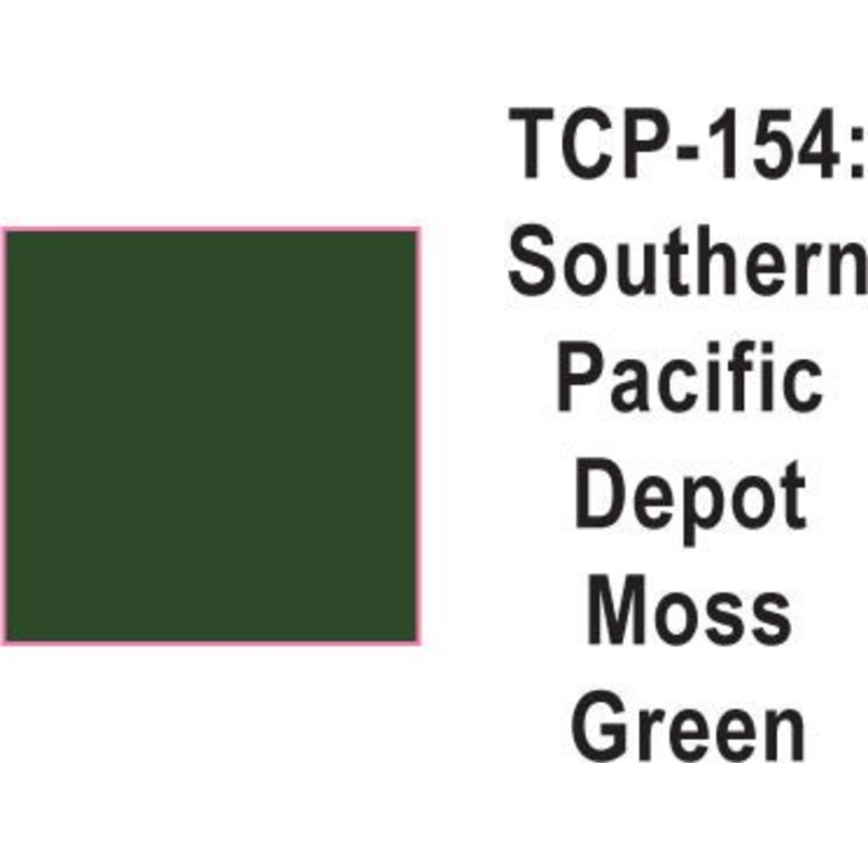 Tru Color TCP-154 Southern Pacific Depot Moss Green Paint 1 ounce