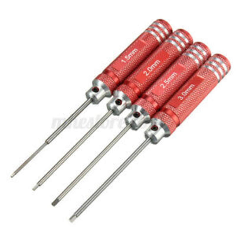 Ace – Hex Drivers Metric (1.5 – 2 – 2.5 – 3mm) Red
