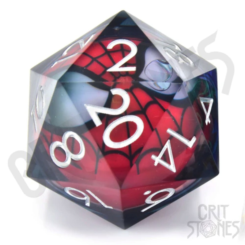 CritStones –  50mm D20 –  Spidey 50mm (Liquid Core)
