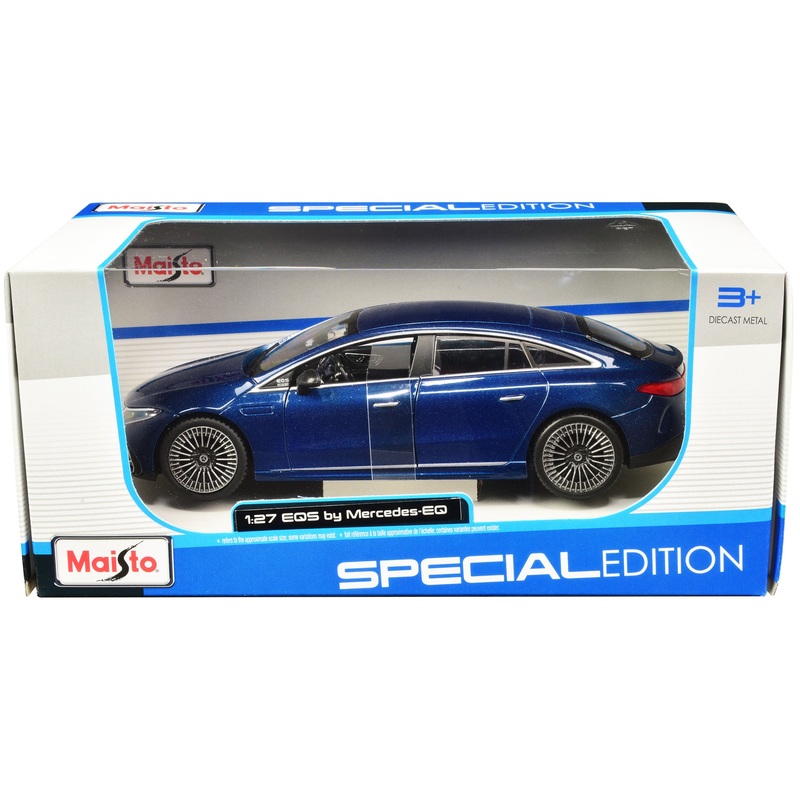 Mercedes-Benz EQS Blue Metallic “Special Edition” Series 1/27 Diecast Model Car by Maisto