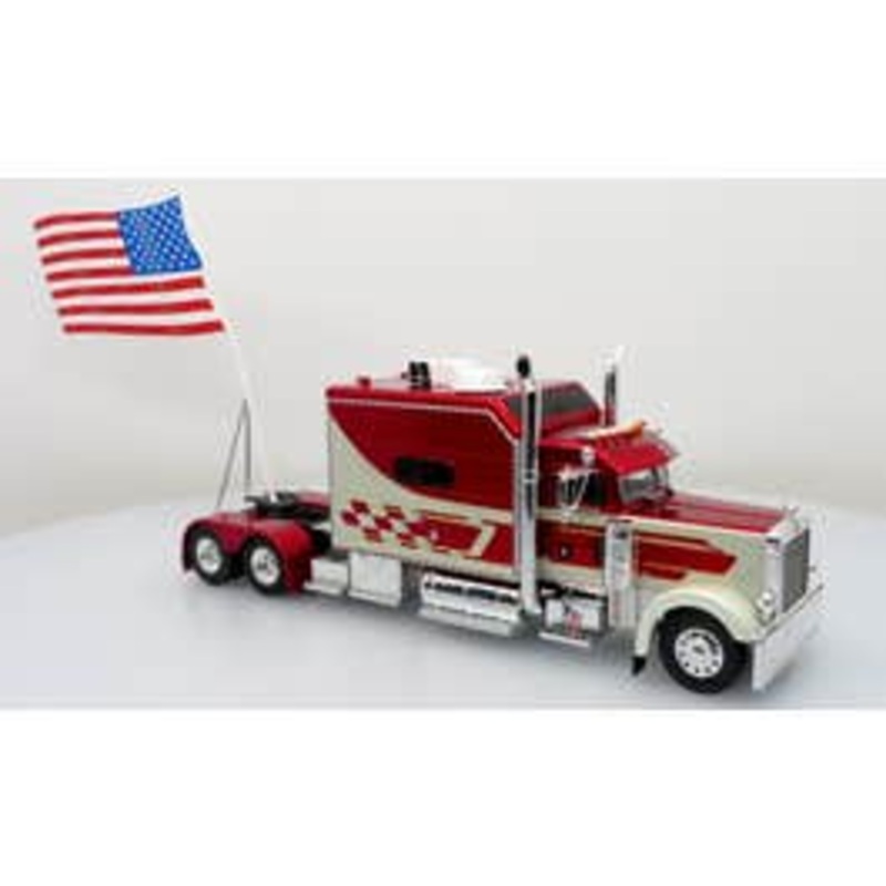 Iconic Replicas 43-0517  O 1997 Peterbilt 379 O/O Tractor | Proud To Wave The Flag