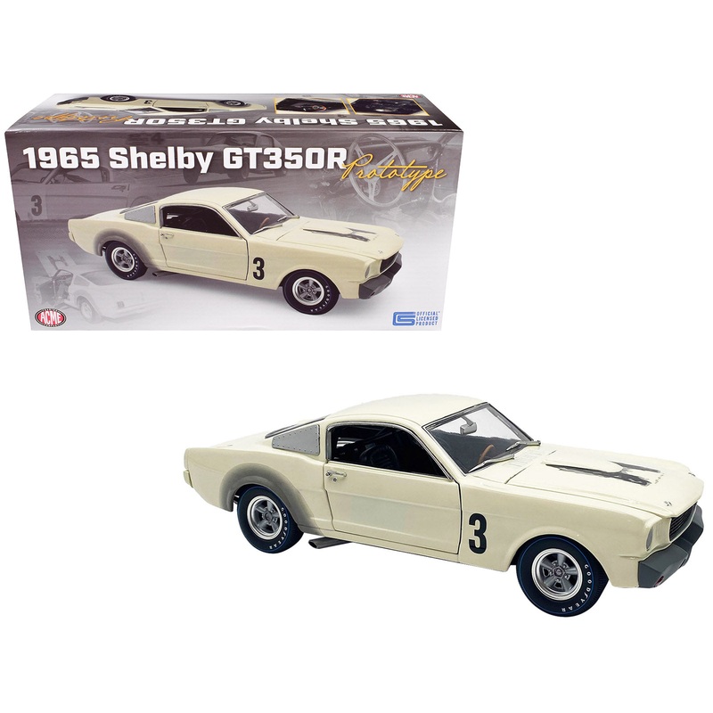 1965 Shelby GT350R Prototype #3 White Limited Edition to 312 pieces Worldwide 1/18 Diecast Model Car by ACME
