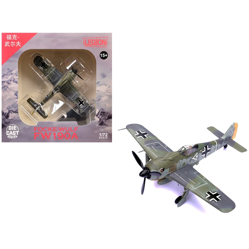 Focke-Wulf Fw 190A Aircraft “108-Victory Ace Hauptmann Hans ‘Assi’ Hahn Gruppenkommandeur III./JG 2 Richthofen France” (1942) German Luftwaffe 1/72 Diecast Model Airplane by Legion
