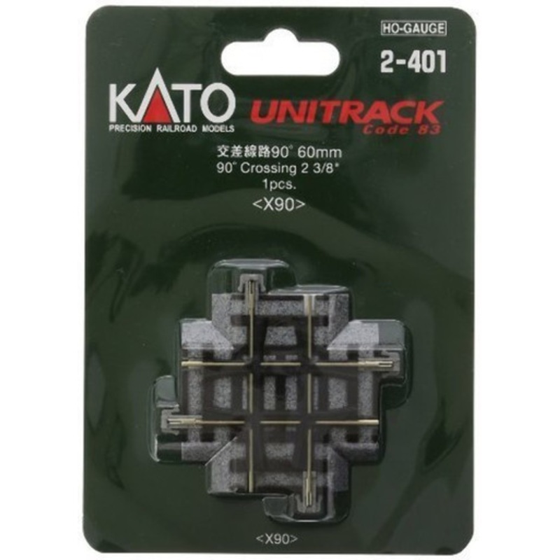 Kato 2-401 HO 60mm 2-3/8″ 90-Degree Crossing