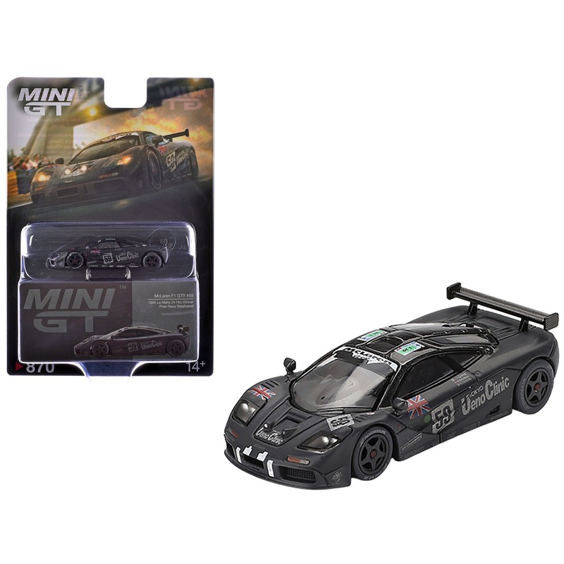 McLaren F1 GTR #59 Yannick Dalmas – JJ Lehto – Masanori Sekiya (Post-Race Weathered) Winner “24 Hours of Le Mans” (1995) Limited Edition 1/64 Diecast Model Car by Mini GT