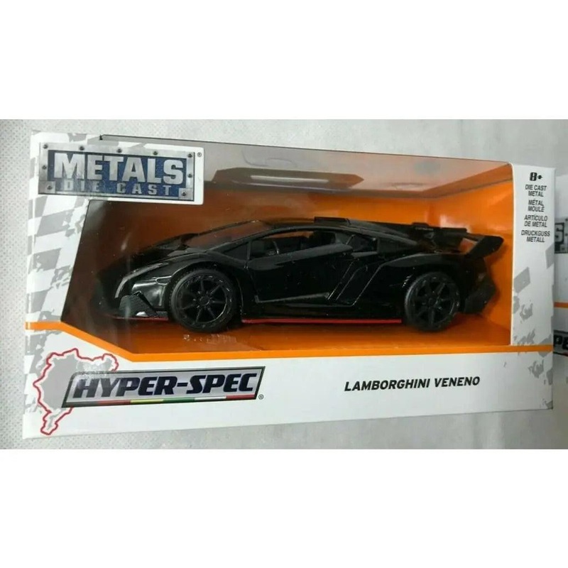Metals Die Cast | Hyper-Spec 2017 Lamborghini Veneno Hardtop. Black – 1:32