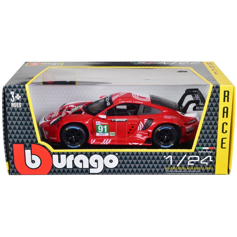 Porsche 911 RSR #91 Gianmaria Bruni – Richard Lietz – Frederic Makowiecki “Porsche GT Team” 24 Hours of Le Mans (2020) 1/24 Diecast Model Car by Bburago