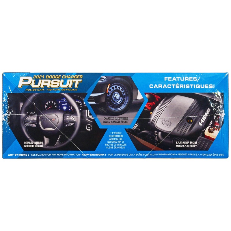 Skill 2 Model Kit 2021 Dodge Charger Pursuit Police Car 1/25 Scale Model by AMT
