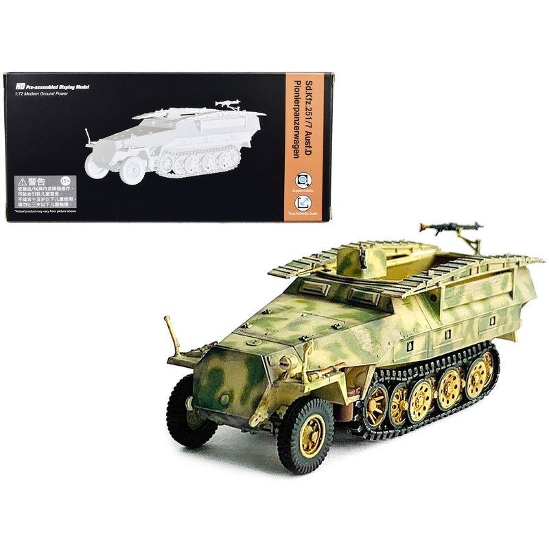 German Sd.Kfz. 251/7 Ausf.D Pionierpanzerwagen Armored Vehicle “NEO Dragon Armor” Series 1/72 Plastic Model by Dragon Models