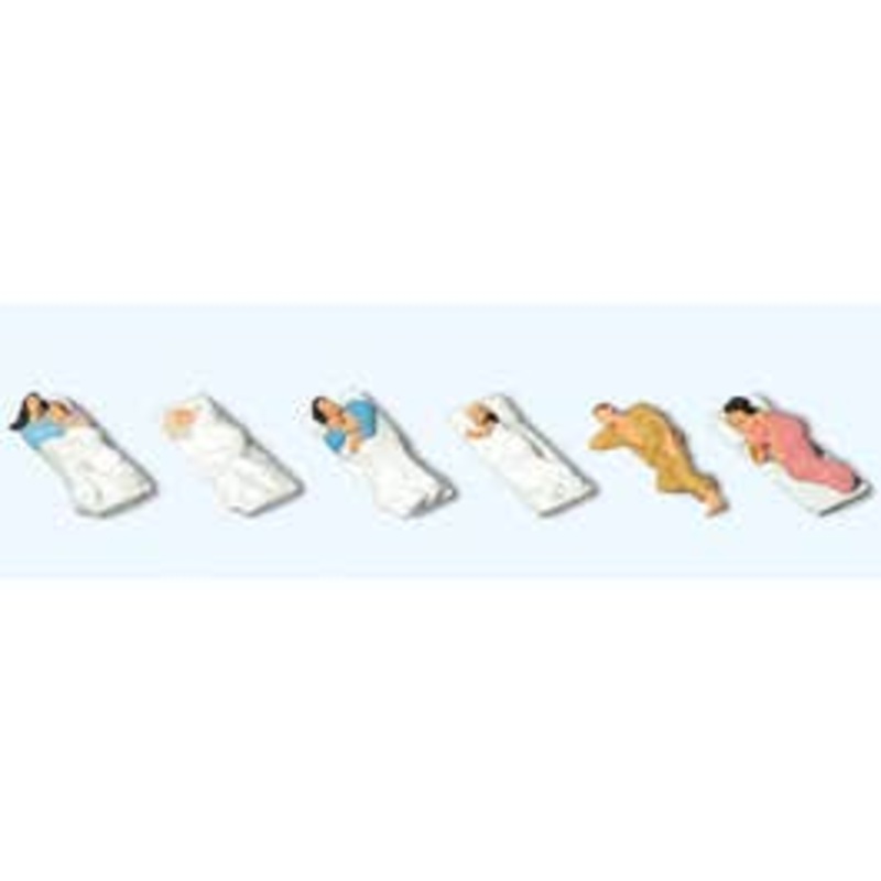 Preiser 10300  HO Sleeping Passengers 6 pcs