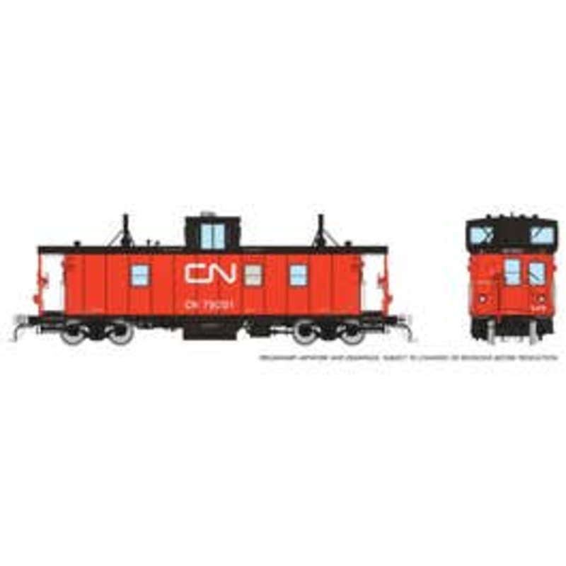 Rapido 166029 HO HS Caboose: CN – Late w/ Black Steps: #79201