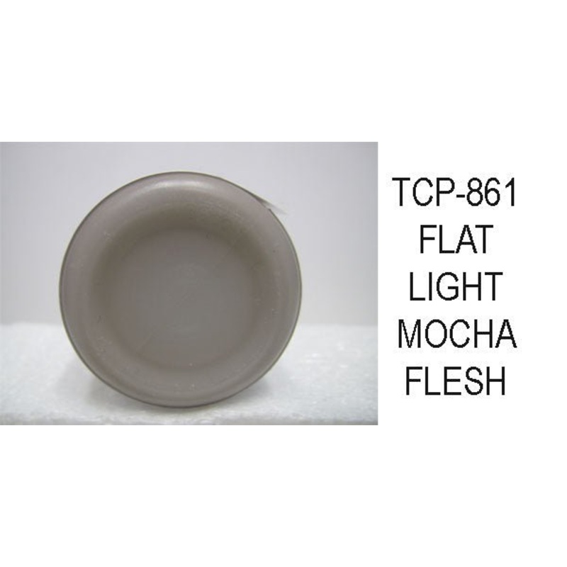 Tru Color TCP-861 Flat, Brushable Light Mocha Flesh Paint 1 Fluid Ounce