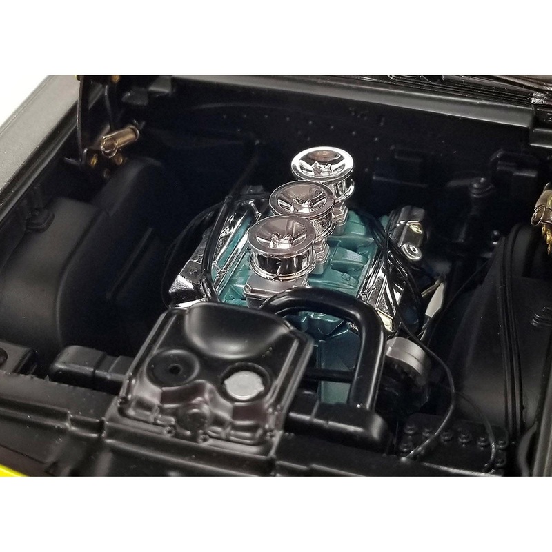 1966 Pontiac GTO “Restomod” Yellow and Dark Gray Metallic Limited Edition to 480 pieces Worldwide 1/18 Diecast Model Car by ACME