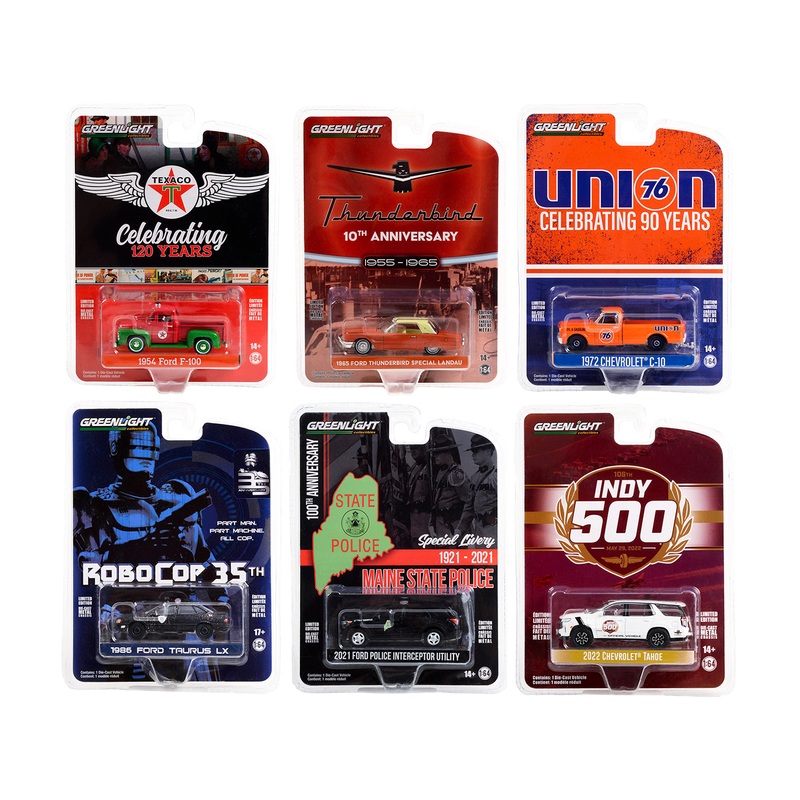 “Anniversary Collection” Set of 6 pieces Series 15 1/64 Diecast Model Cars by Greenlight