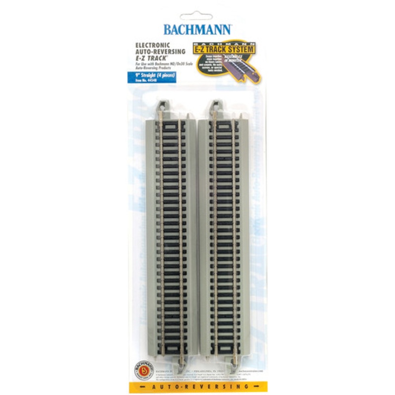 Bachmann 44548 HO Scale 9″ Straight Electronic Auto-Reversing Track