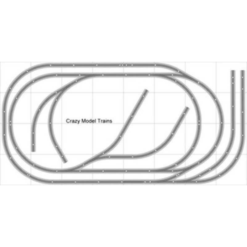 Bachmann E-Z Track Train Layout #006 Train Set HO Scale 4′ X 8′ Wire Switches