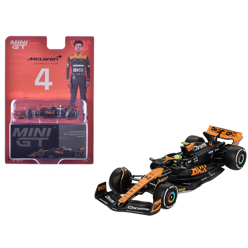 McLaren MCL60 #4 Lando Norris 2nd Place Formula One F1 “Japanese GP” (2023) Limited Edition 1/64 Diecast Model Car by Mini GT
