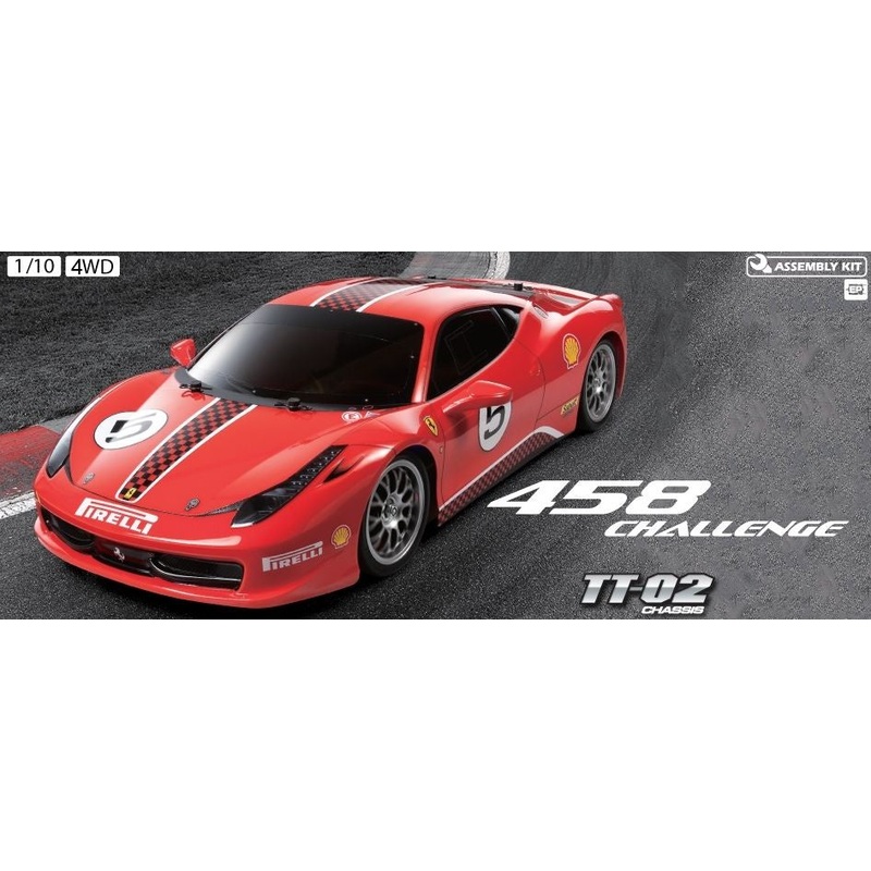 Tamiya – R/C Ferrari 458 Challenge (TT02) (w/ESC)