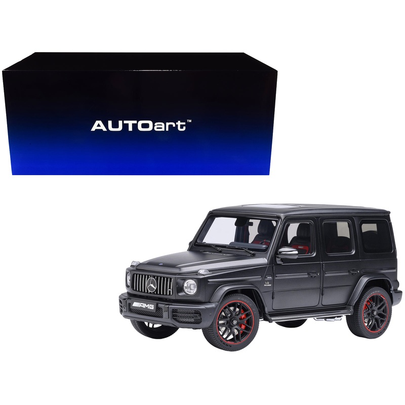 2019 Mercedes-Benz AMG G63 Matt Black 1/18 Model Car by Autoart