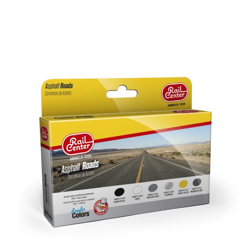 AMMO – R-1025 Rail Center – Asphalt Roads (Paint Sets)