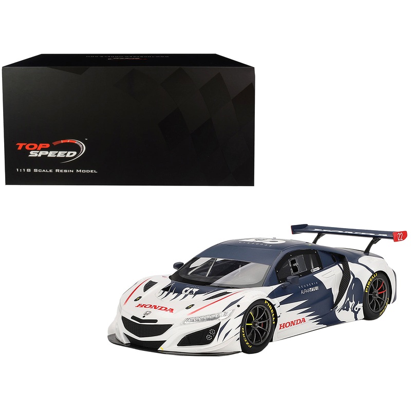 Honda NSX GT3 EVO #22 Yuki Tsunoda “AlphaTauri” “Red Bull Formula Nurburgring” (2023) 1/18 Model Car by Top Speed