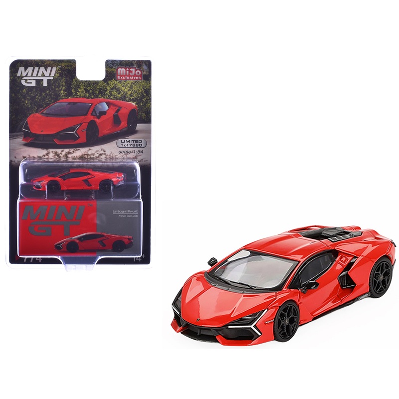 Lamborghini Revuelto Arancio Dac Lucido Orange Limited Edition to 7680 pieces Worldwide 1/64 Diecast Model Car by Mini GT