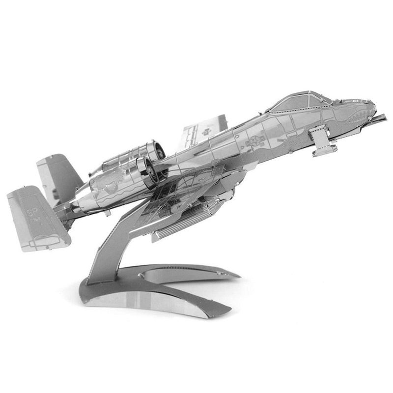 Model Kit Fairchild Republic A-10 Thunderbolt II “Warthog” Attack Aircraft (Moderate Difficulty) Steel Model by Metal Earth